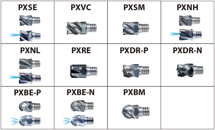 Exchangeable Head End Mill Lineup